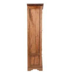 Wohnen Teakholz Vitrinenschrank Mangato im Landhausstil