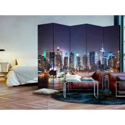 Wohnen 5-teiliger Paravent NYC bei Nacht - Brisco