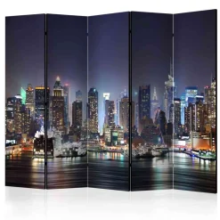 Wohnen 5-teiliger Paravent NYC bei Nacht - Brisco