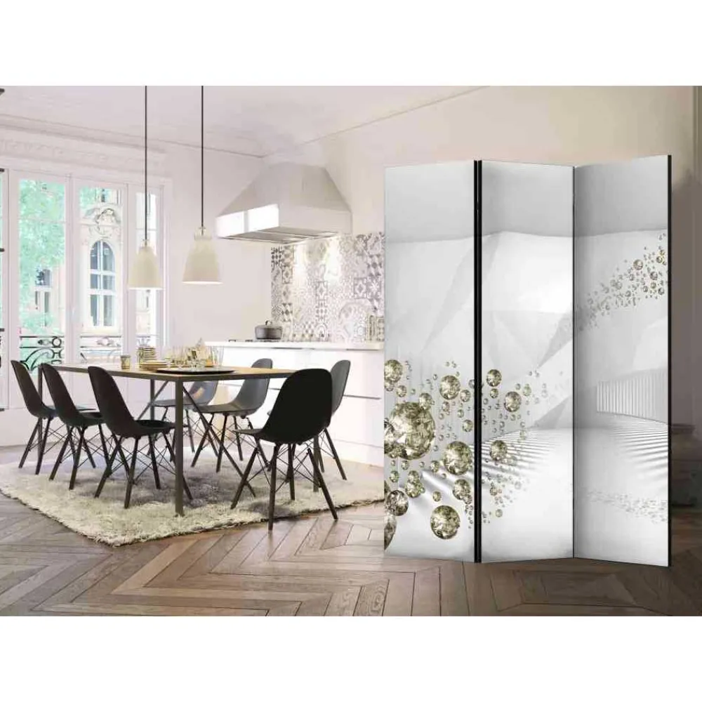 Wohnen Paravents*3-teiliger Wandschirm mit Druck Motiv - Kasrinco