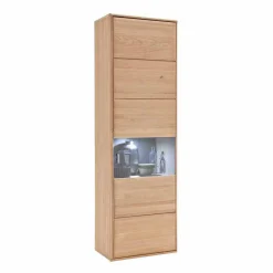Wohnen Teilmassive TV Anbauwand in Eiche - Vernella (vierteilig)