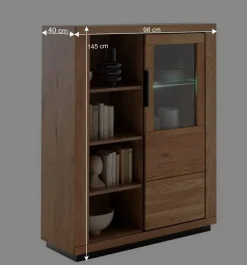 Wohnen Teilmassive TV Wohnwand - Möbelset - Vlacoma (vierteilig)