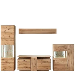 Wohnen Teilmassive Wohnkombination in Eiche - Crokas (vierteilig)