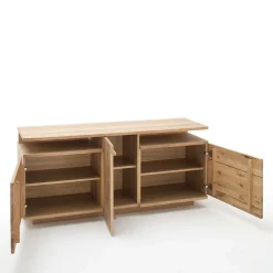 Wohnen Teilmassive Wohnkombination in Eiche - Crokas (vierteilig)