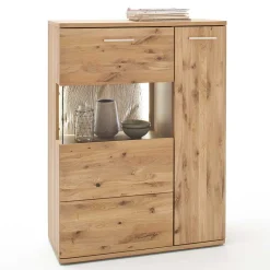 Wohnen Teilmassive Wohnkombination in Eiche - Crokas (vierteilig)