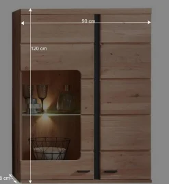 Wohnen Wohnwände|Wohnwand*Teilmassive Wohnwand Set - Mattadore (vierteilig)