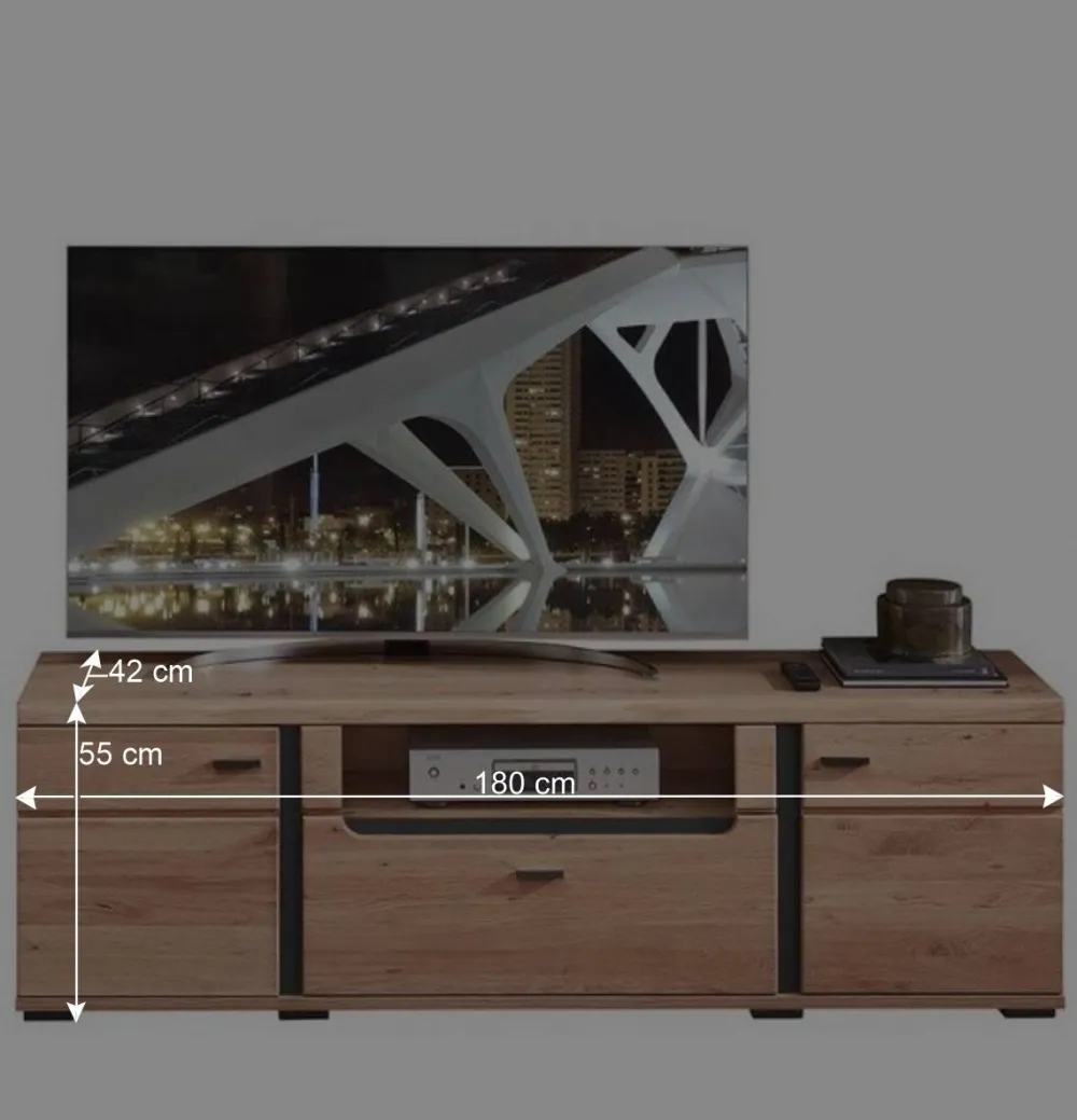 Wohnen Wohnwände|Wohnwand*Teilmassive Wohnwand Set - Mattadore (vierteilig)