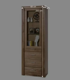 Wohnen Teilmassive Wohnzimmermöbel aus Wildeiche - Maila (vierteilig)