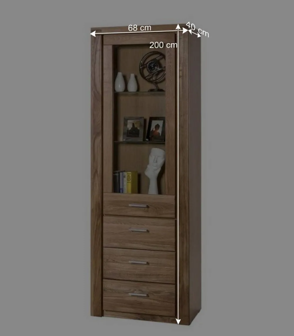 Wohnen Teilmassive Wohnzimmermöbel aus Wildeiche - Maila (vierteilig)