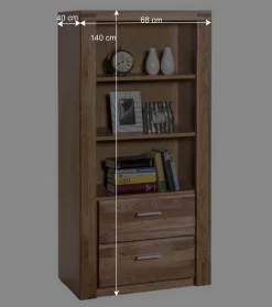 Wohnen Teilmassive Wohnzimmermöbel aus Wildeiche - Maila (vierteilig)