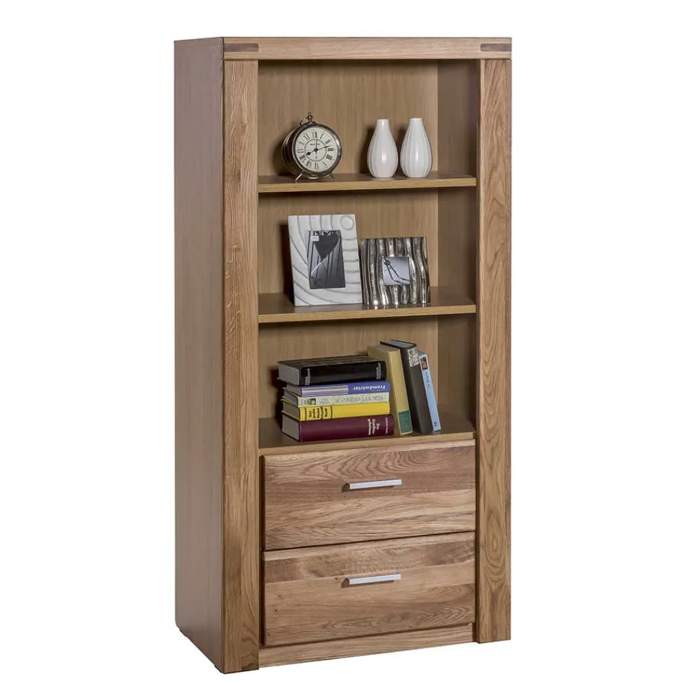 Wohnen Teilmassive Wohnzimmermöbel aus Wildeiche - Maila (vierteilig)