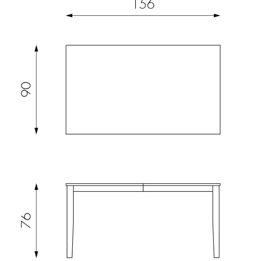 Wohnen Teilmassiver Ausziehtisch Esche Cibiao in 2 Größen