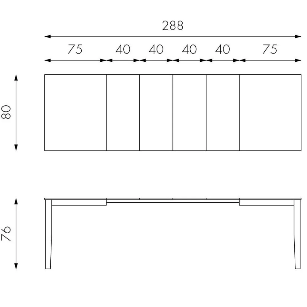 Wohnen Teilmassiver Ausziehtisch Esche Cibiao in 2 Größen