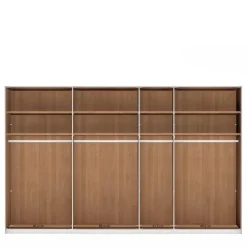 Wohnen Braune Möbel|Kleiderschränke*Teilmassiver Schrank mit sieben Türen - Hung