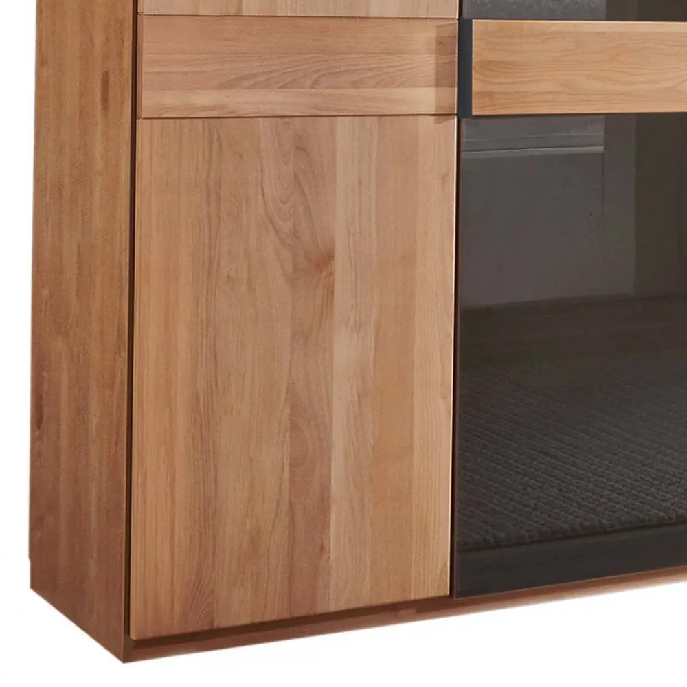 Wohnen Braune Möbel|Kleiderschränke*Teilmassiver Schrank mit sieben Türen - Hung