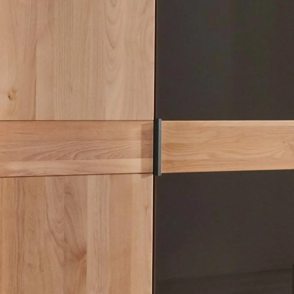 Wohnen Braune Möbel|Kleiderschränke*Teilmassiver Schrank mit sieben Türen - Hung