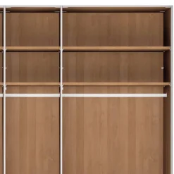 Wohnen Braune Möbel|Kleiderschränke*Teilmassiver Schrank mit sieben Türen - Hung