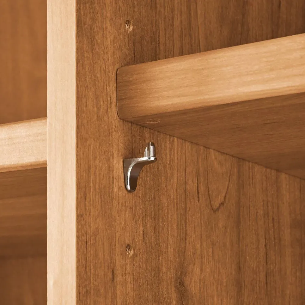 Wohnen Braune Möbel|Kleiderschränke*Teilmassiver Schrank mit sieben Türen - Hung