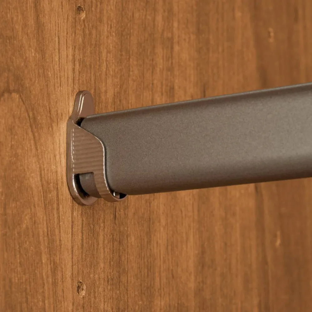 Wohnen Braune Möbel|Kleiderschränke*Teilmassiver Schrank mit sieben Türen - Hung