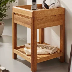 Wohnen Telefonkonsole aus Wildeiche Massivholz - Uvinessa