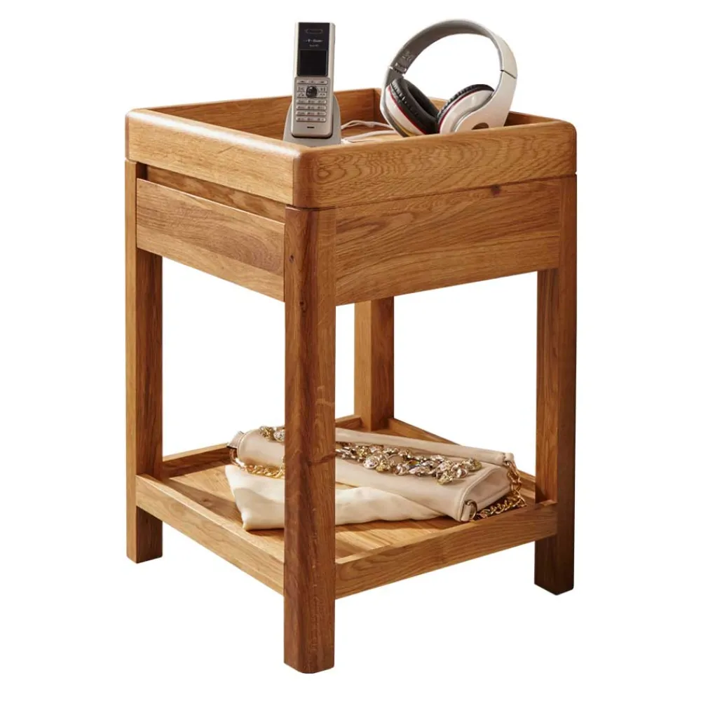 Wohnen Telefonkonsole aus Wildeiche Massivholz - Uvinessa