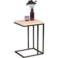 Wohnen Telefontisch in Sonoma Eiche Nachbildung Paragoma & Metall Schwarz