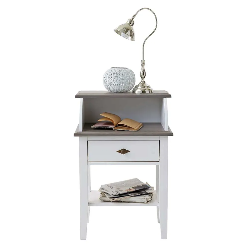 Wohnen Telefontischchen Mirandesca in Weiß