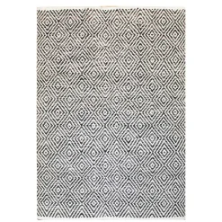 Wohnen Teppiche*Teppich aus Baumwolle in Grau und Creme - Malinsa