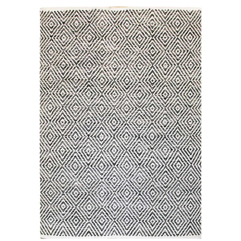 Wohnen Teppiche*Teppich aus Baumwolle in Grau und Creme - Malinsa