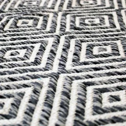 Wohnen Teppiche*Teppich aus Baumwolle in Grau und Creme - Malinsa