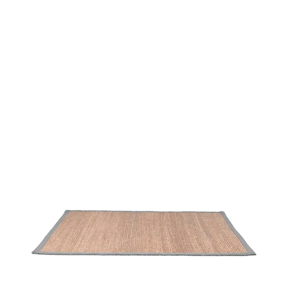 Wohnen Teppich aus Jute mit grauem Stoffrand - Aspirada