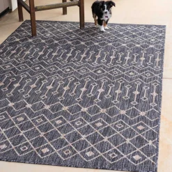 Wohnen Teppich für Balkon und Terrasse in Grau Beige - Arturo