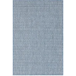 Wohnen Teppiche*Teppich für Draußen in Dunkelblau und Creme - Argyrio