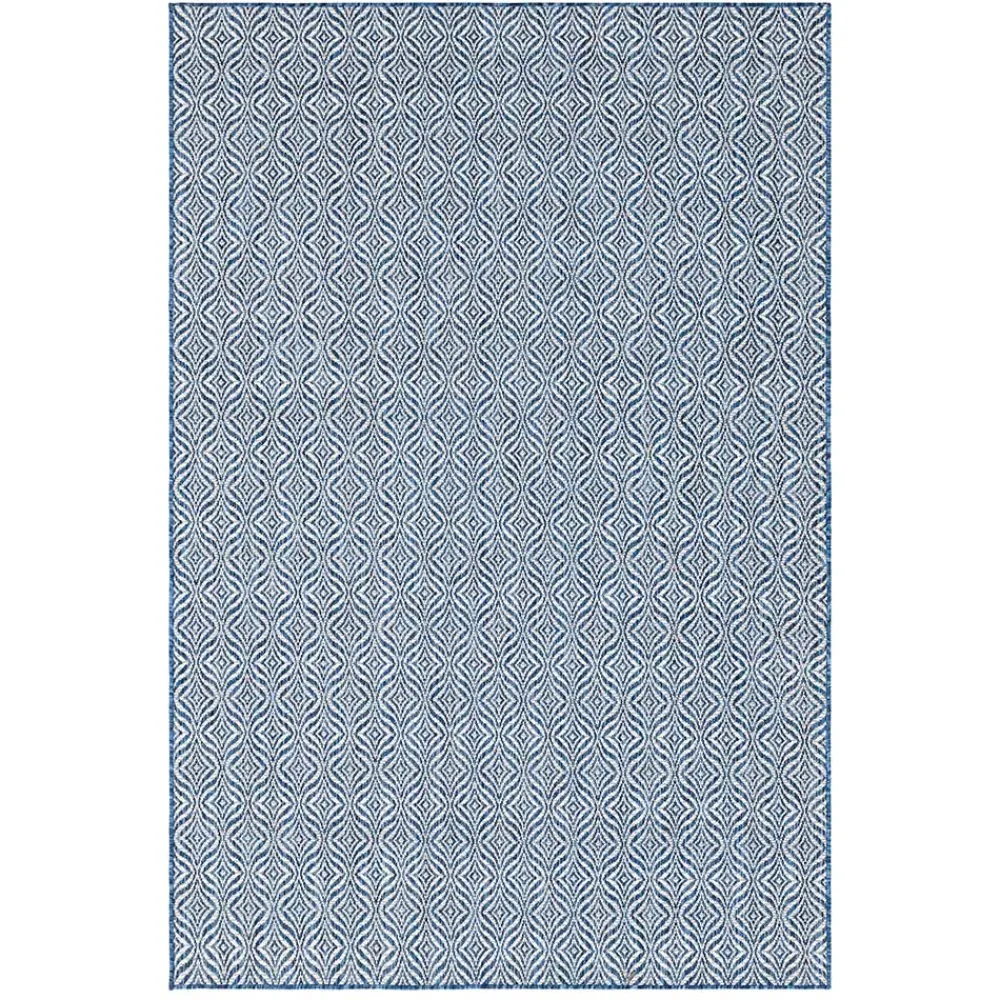 Wohnen Teppiche*Teppich für Draußen in Dunkelblau und Creme - Argyrio