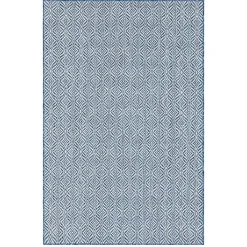 Wohnen Teppiche*Teppich für Draußen in Dunkelblau und Creme - Argyrio