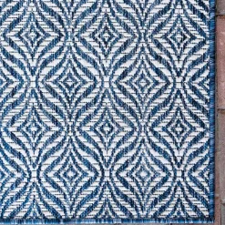 Wohnen Teppiche*Teppich für Draußen in Dunkelblau und Creme - Argyrio