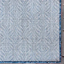 Wohnen Teppiche*Teppich für Draußen in Dunkelblau und Creme - Argyrio