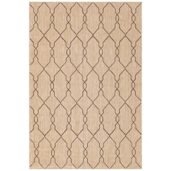 Wohnen Teppich für Terrasse und Garten in Hellbraun & Grau - Flurina