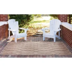 Wohnen Teppich für Terrasse und Garten in Hellbraun & Grau - Flurina