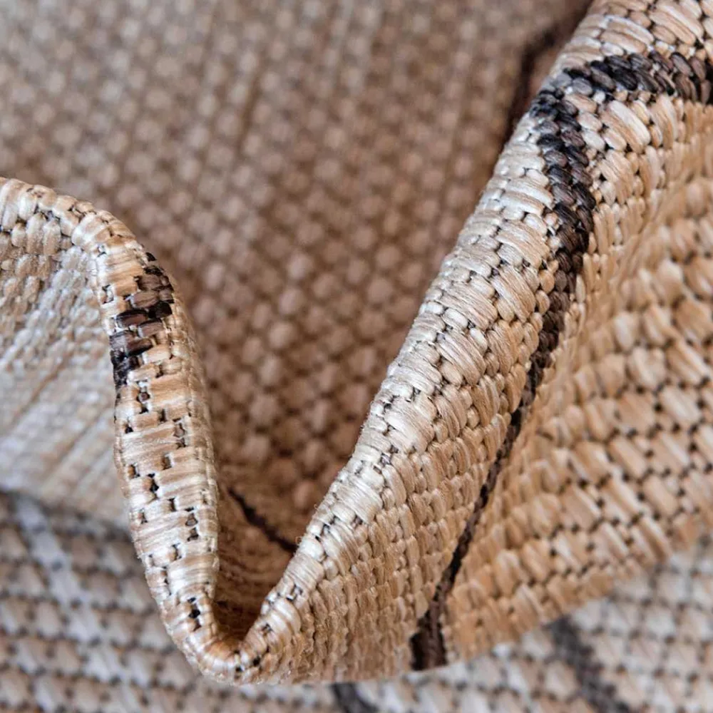 Wohnen Teppich für Terrasse und Garten in Hellbraun & Grau - Flurina