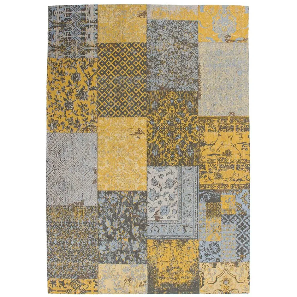 Wohnen Teppich im Muster Patchwork Look in Gold - Arideon