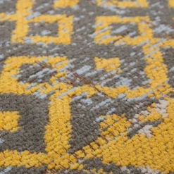 Wohnen Teppich im Muster Patchwork Look in Gold - Arideon