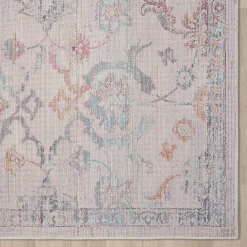 Wohnen Boho Style Möbel*Teppich in Creme mit buntem Floral-Muster - Genyna