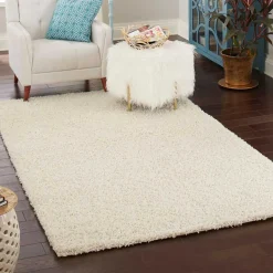 Wohnen Teppich in Cremeweiß Hochflor - Ranica