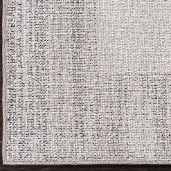 Wohnen Teppich in Hellgrau mit dunkelgrauem Rand - Armina