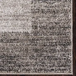 Wohnen Teppich in Hellgrau mit dunkelgrauem Rand - Armina