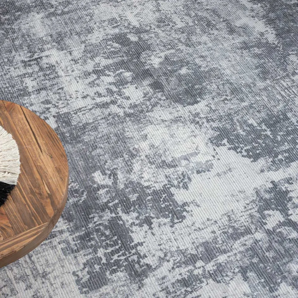 Wohnen Teppich in Hellgrau und Blaugrau - Salamanca