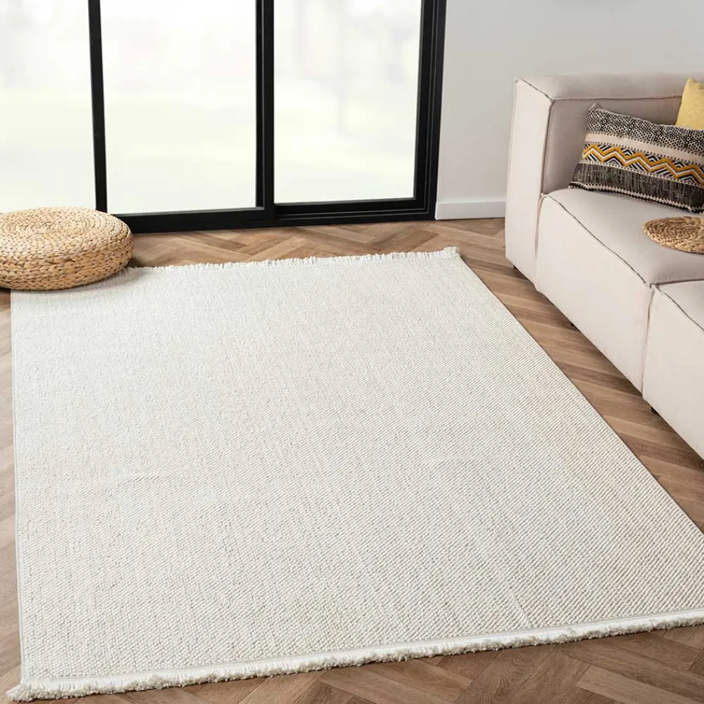 Wohnen Teppiche*Teppich in Hoch-Tief-Optik mit Fransen - Kilazo