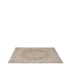 Wohnen Teppich in Khaki mit Vintage Orient Motiv - Savilla