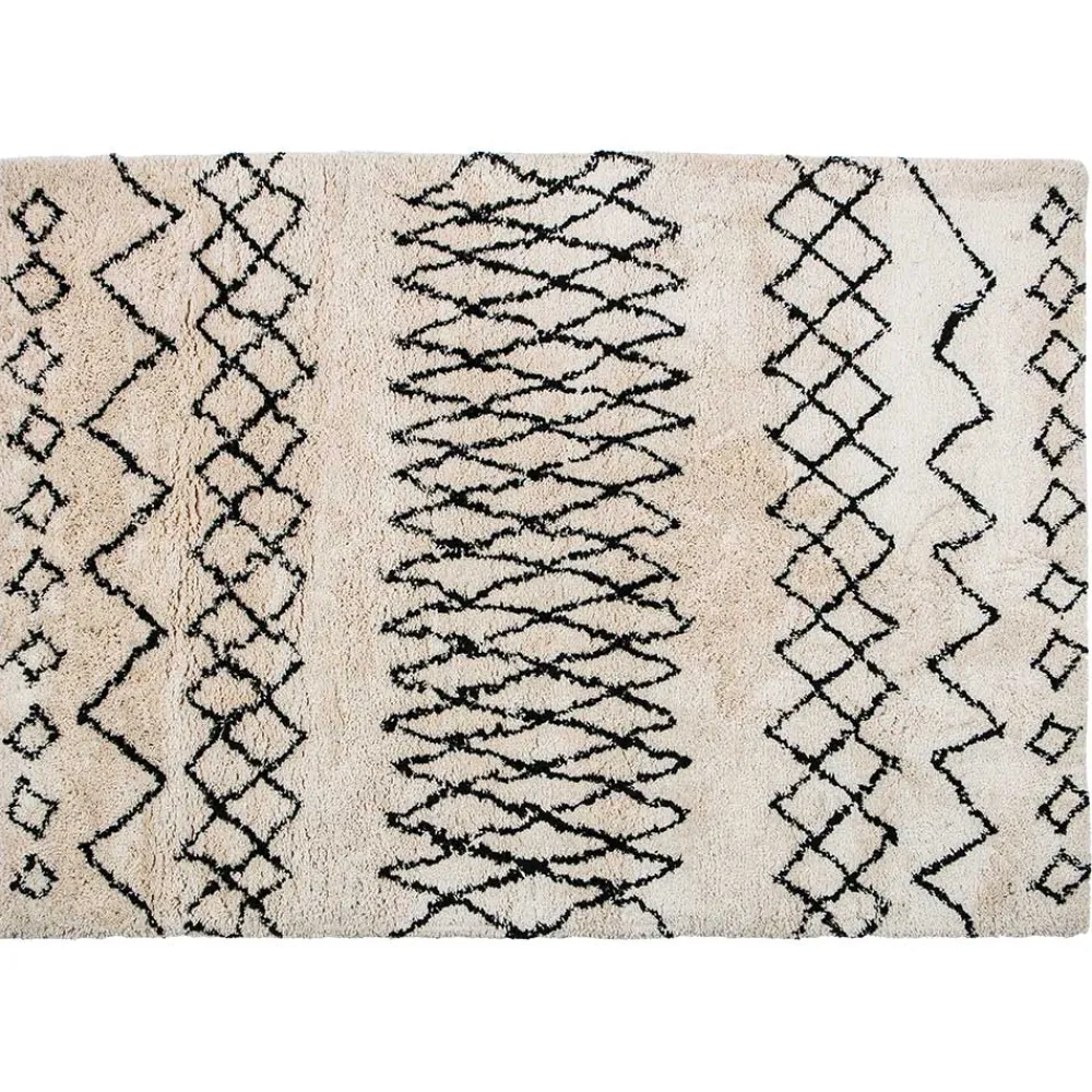 Wohnen Teppiche*Teppich in Offwhite und Schwarz - Pless